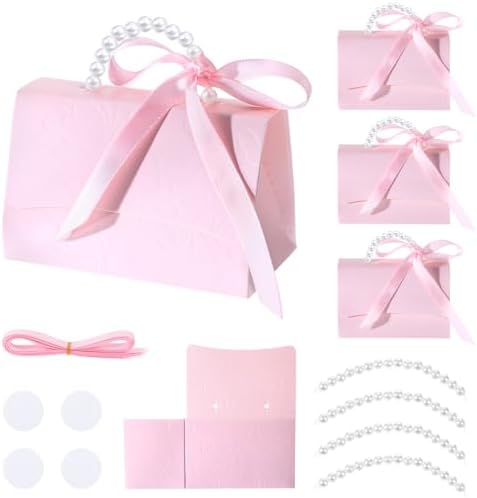 YBEATY 10 Pcs Pink Gift Boxes DIY Set for Bridesmaids