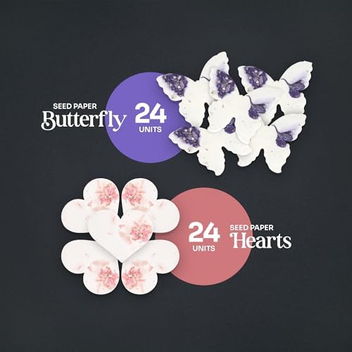 48 Pcs Plantable Seed Paper Set with Wildflower Seeds