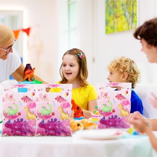100 Pcs Watercolor Dinosaur Party Favor Bags