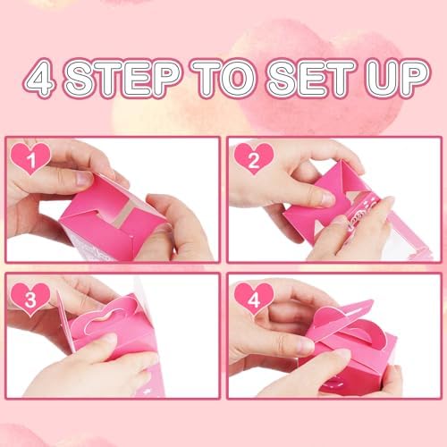 LANMAO 30pcs Pink Party Favor Boxes for Princess Parties