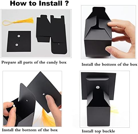 SDKI 30Pcs Graduation Cap Candy Boxes Party Supplies