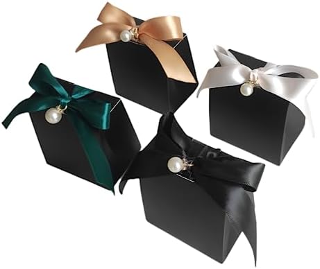 100pcs Gift Boxes with Gold Ribbon and Pearls