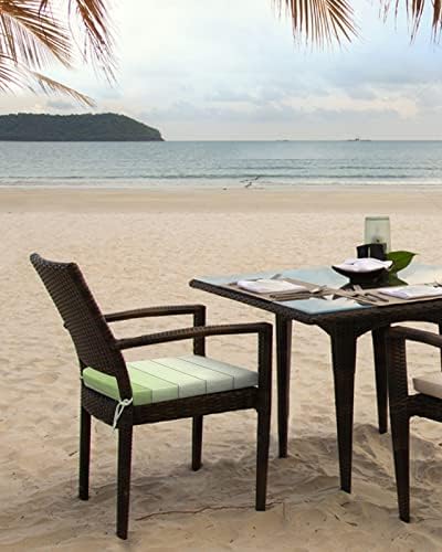 4 Pack Sage Green Waterproof Cushion Covers with Ties 20x18x4