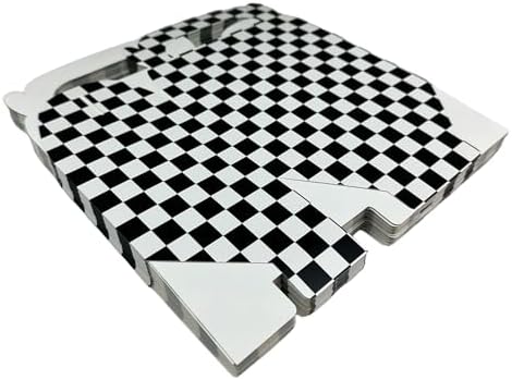 Oojami 24 Pack Checkered Gable Gift Boxes