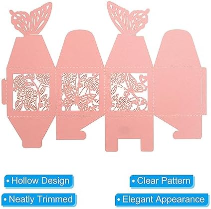 PATIKIL 2x2x31 Pink Favor Boxes 25 Pack