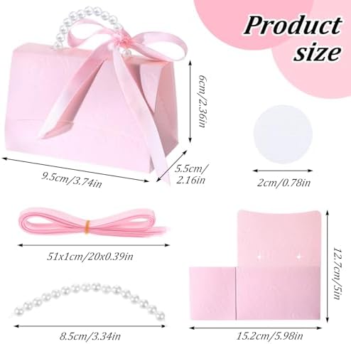YBEATY 10 Pcs Pink Gift Boxes DIY Set for Bridesmaids