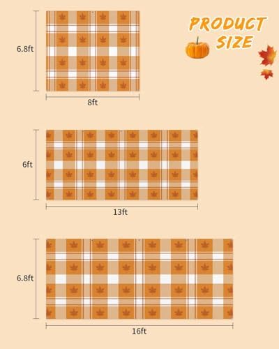 Thanksgiving Garage Door Cover 7x8ft Maple Leaf Design