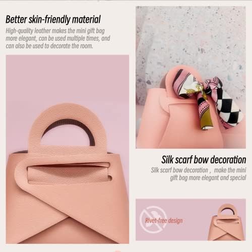 10 Pack PU Leather Pink Gift Boxes for Parties and Events