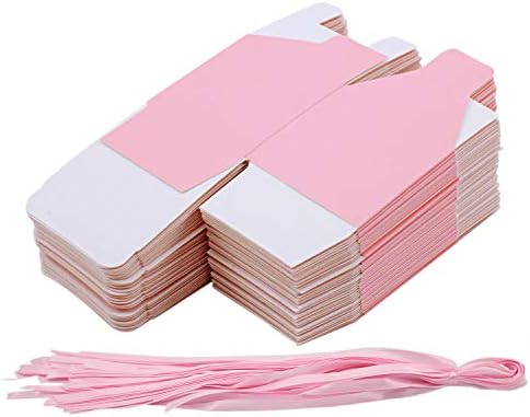 KPOSIYA 100 Pack White Gift Boxes with Ribbons