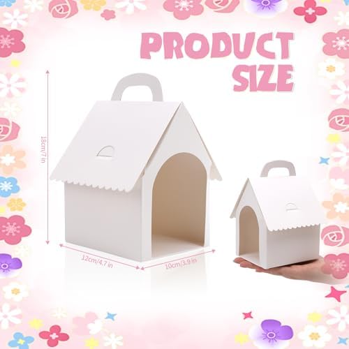 30 Pcs White Dog House Treat Gift Boxes for Parties