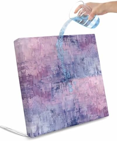 Purple Blue Waterproof Cushion Covers with Ties 2 Pack