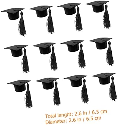 KOMBIUDA 12pcs Graduation Cap Candy Boxes with Tassels