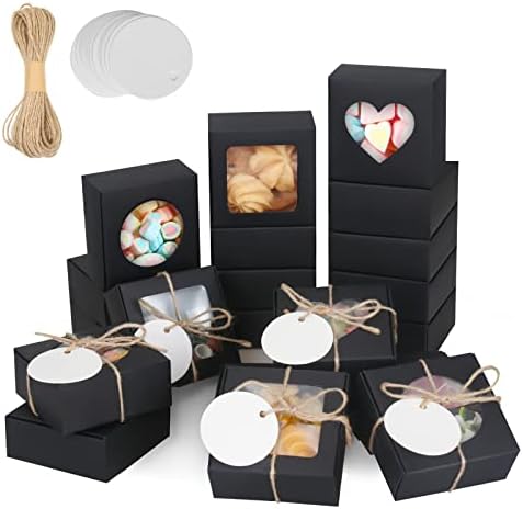 COTOPHER 30Pcs Mini Kraft Soap Boxes with Window