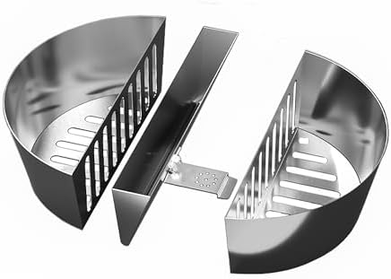 Slow N Sear FireBaskets with Water Pan - Large Capacity Outdoor Grill Basket