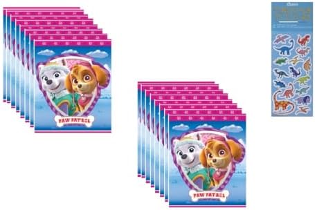 Paw Patrol Girl Party Favor Bundle with 16 Plastic Bags