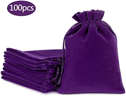 Lucky Monet Velvet Drawstring Bags for Gifts and Crafts