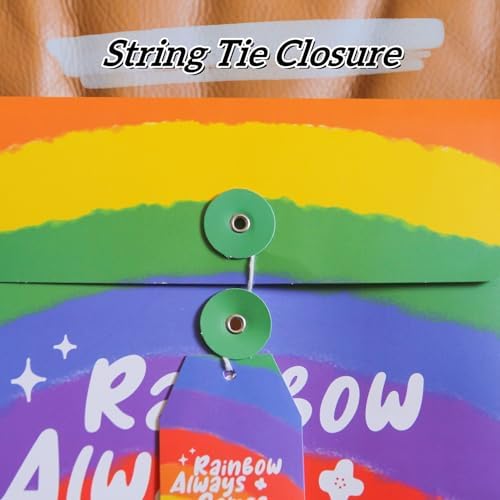 VIWATIN Rainbow Drawstring Gift Bags 4-Pack