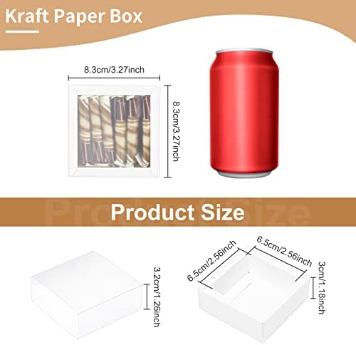 BENECREAT 16 Pack Clear Frosted PVC Gift Boxes