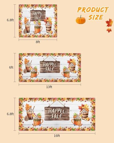 Fall Garage Door Banner 7x8 ft Thankful Decor