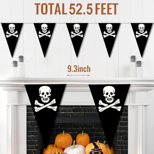 MARFOREVER Pirate Banner 525 Ft Triangle Flags