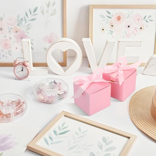 48 Pcs 2x2x2 Inch Mini Gift Boxes with Ribbon Set