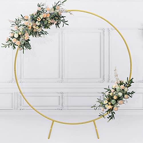 72 FT Gold Balloon Arch Stand for Weddings and Parties