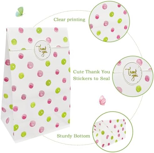 OFIHANLY 48Pcs Polka Dots Gift Bags for Kids Birthday Party