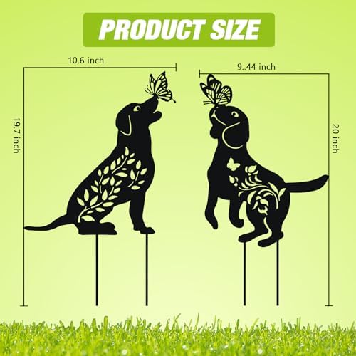 Wonder Garden Metal Dog Decor 2 Pack Garden Stakes