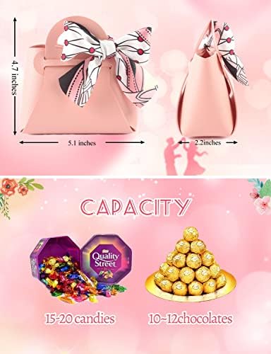NOWDER 12 Pack Reusable Wedding Candy Bags with Handle