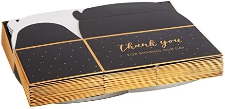 Sparkle and Bash Black Gold Party Favor Boxes 24-Pack