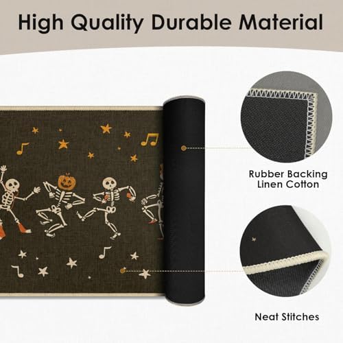 Arttown Halloween Door Mat with Skeletons Design