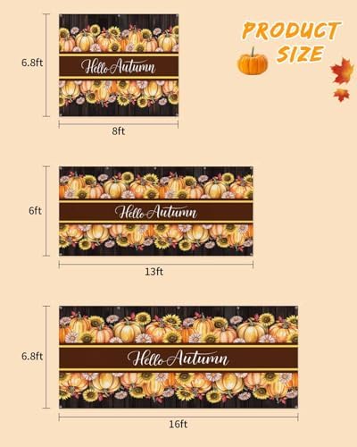 Fall Garage Door Banner 7x8 ft Thanksgiving Decor 1