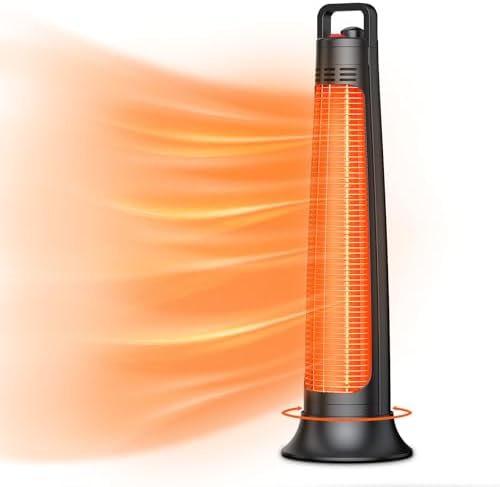 BIESQYA Outdoor Patio Heater with 60 Oscillating and IP65 Waterproof