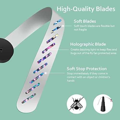 Fly Fans for Tables 6 Pack Black