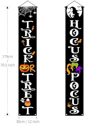 OLANRUN Halloween Banner 70 Inch Reusable Outdoor Decor