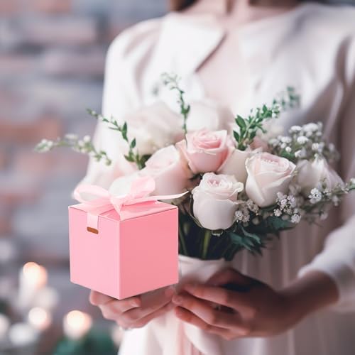48 Pcs 2x2x2 Inch Mini Gift Boxes with Ribbon Set