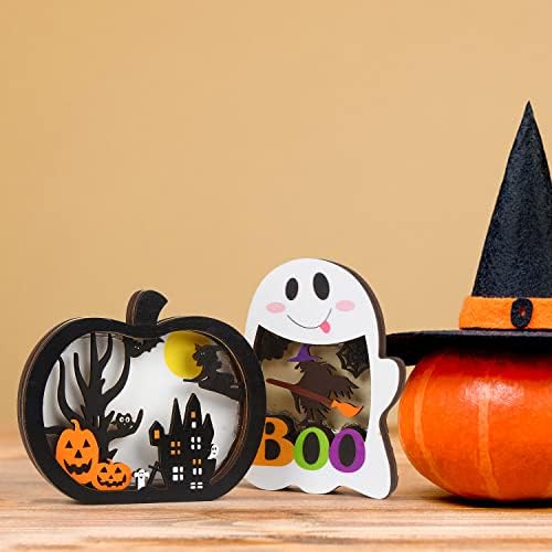SULOLI Halloween Lighted Pumpkin and Ghost Decorations