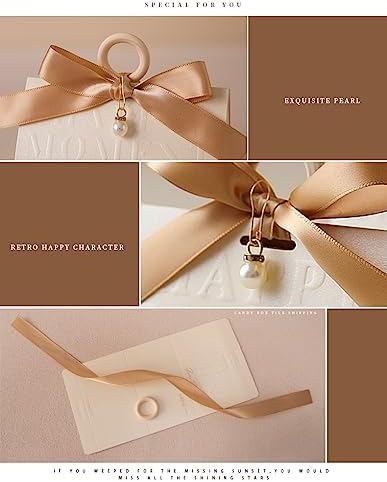 ZJSXINDI 15 Pcs White Gift Boxes with Ribbons