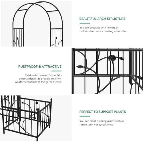 Yitahome Garden Arbor with Planter Boxes