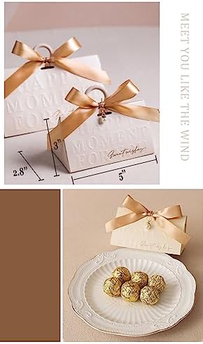 ZJSXINDI 15 Pcs White Gift Boxes with Ribbons