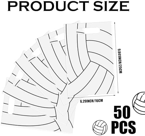 Yeaqee 50 Volleyball Gift Bags with Handle