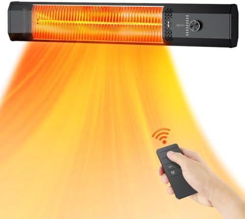 Biesqya Wall Mounted Heater with 9 Heat Levels and Remote Control