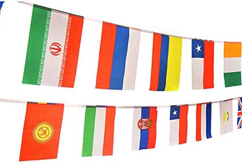 G2PLUS International Flags 50 Country Olympic Pennant Set