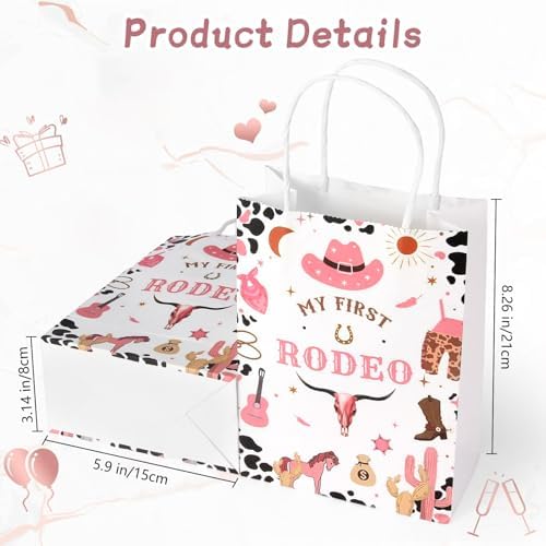 YXXHOME 24 Piece Cowboy Party Favor Bags