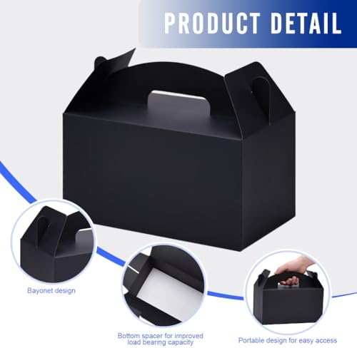 Xiepipipaper 24Pack Gable Gift Boxes with Handles