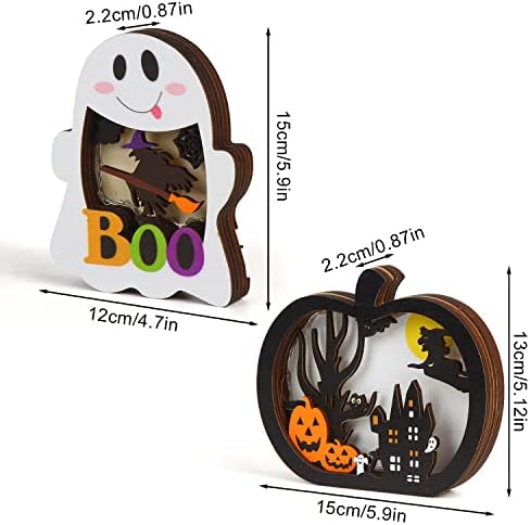 SULOLI Halloween Lighted Pumpkin and Ghost Decorations