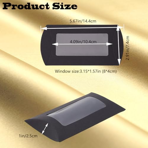 80 Pcs Pillow Gift Boxes with Clear Window