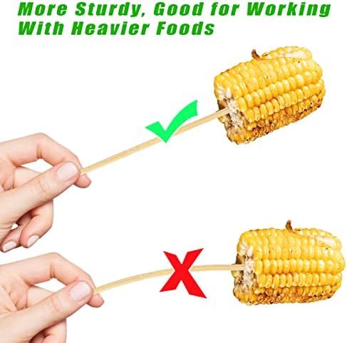Hysagtek 300 Pcs Bamboo Skewers for BBQ and Chocolate Fountain