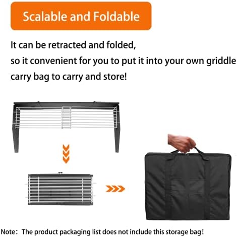 Universal Wind Guard and Warming Rack for Griddle 16-28 Inches