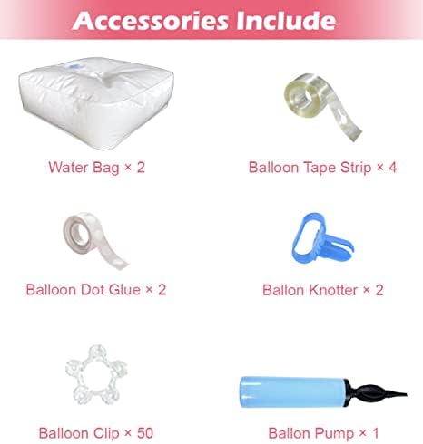Queension 7 Ft Metal Wedding Arch with Balloon Kit